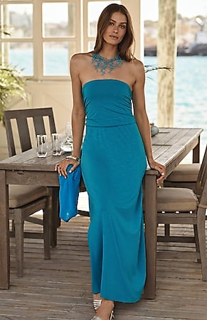 Image for Strapless Knit Maxi Dress
