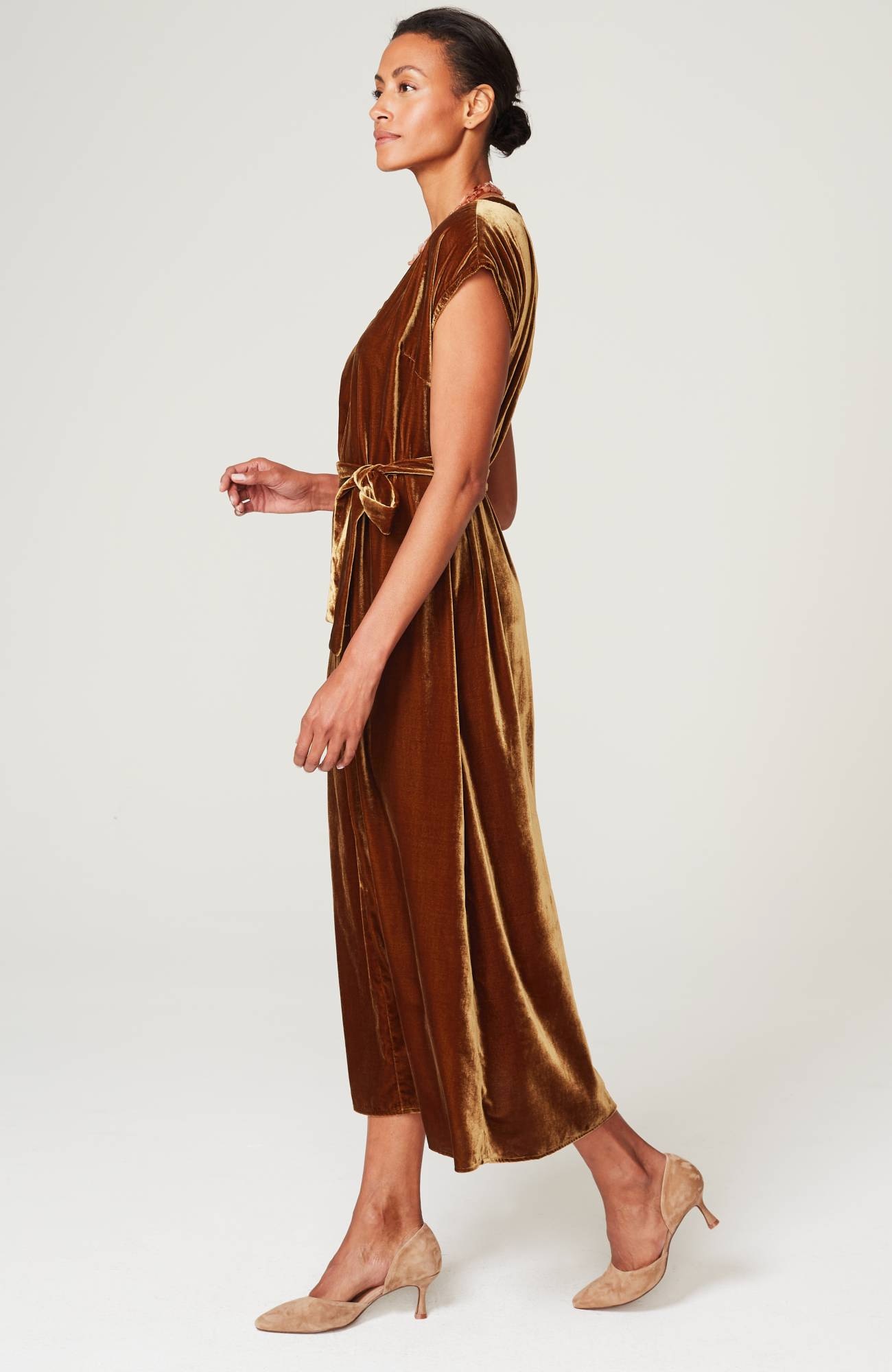 velvet maxi dress