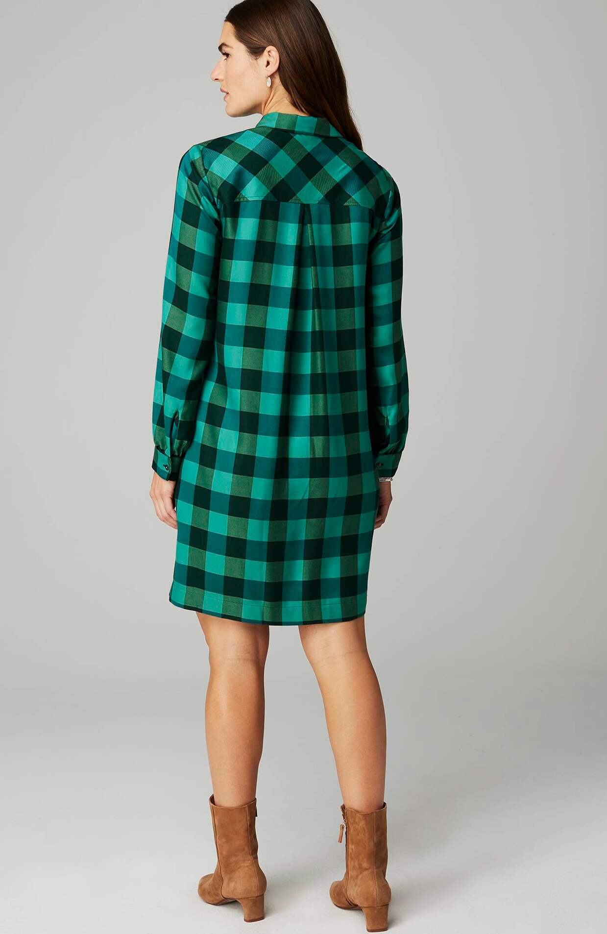 buffalo plaid shirt dress