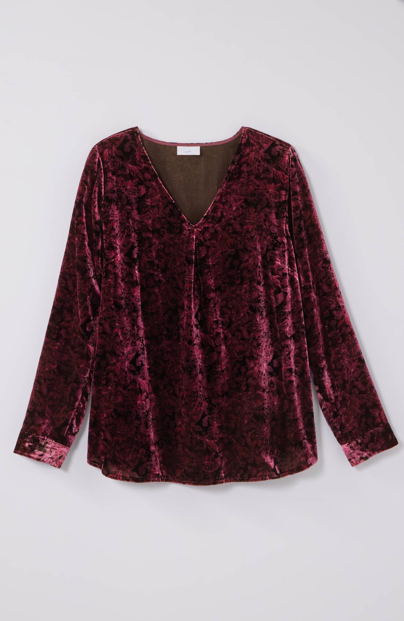 Velvet Paisley-Printed Top