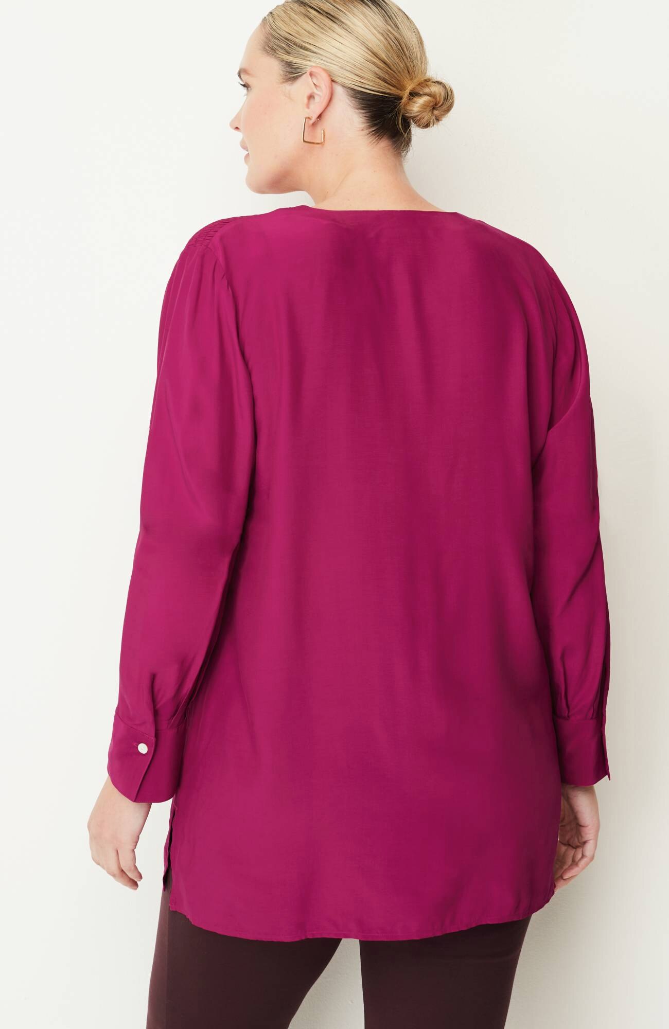 Smocked Split-Neck Tunic