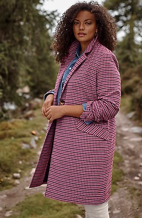 Image for Plaid Notched-Collar Jacket