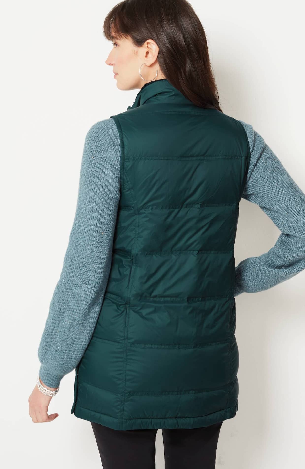 ZIP-FRONT DOWN PUFFER VEST