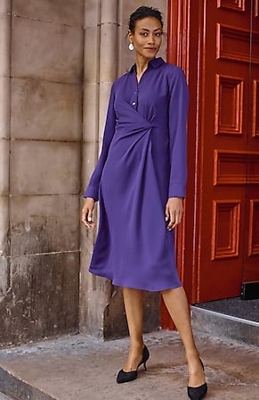 Image for Wearever Twist-Front Shirtdress