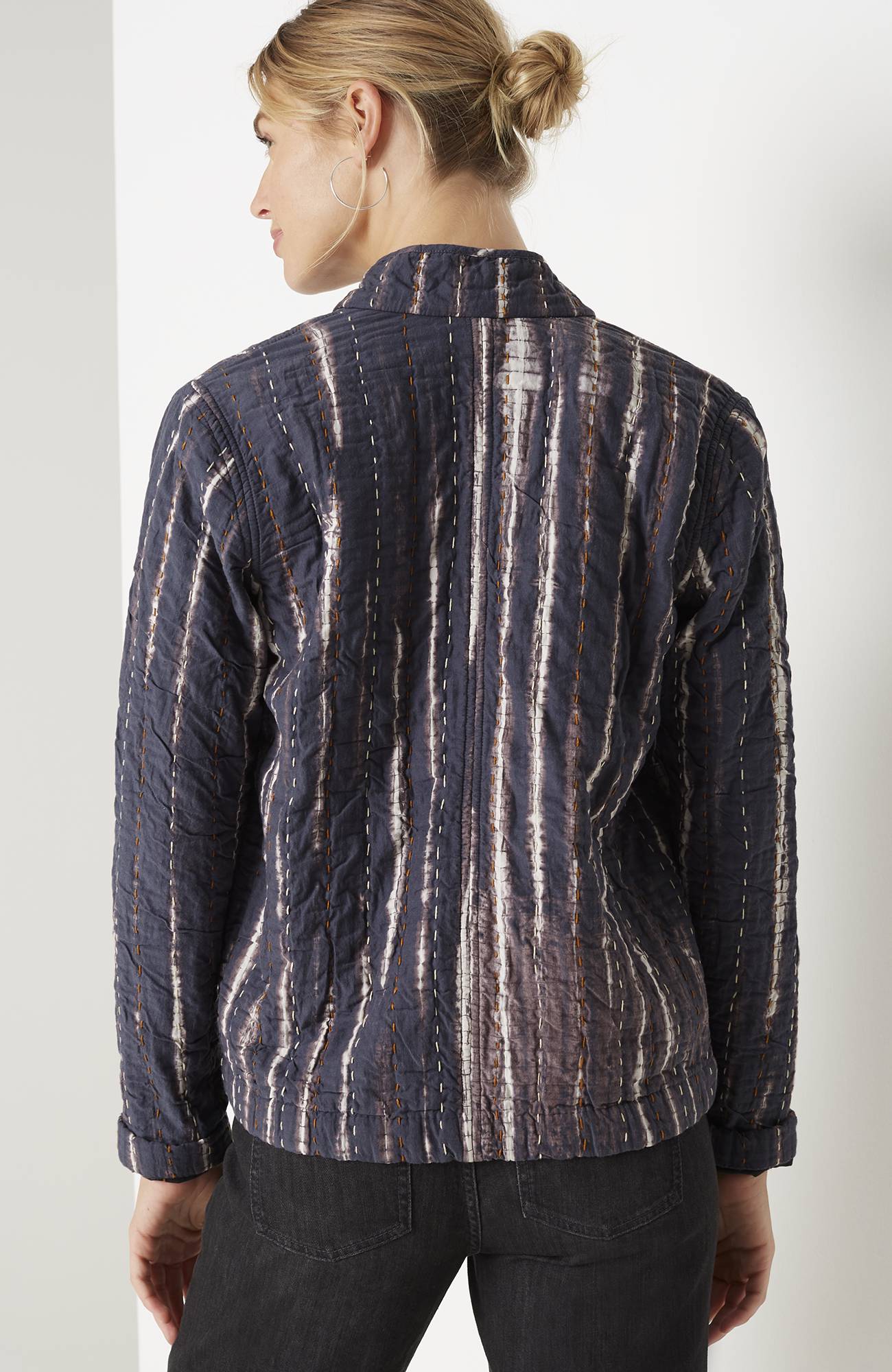 Pure Jill Tie-Dyed Kantha-Stitched Jacket