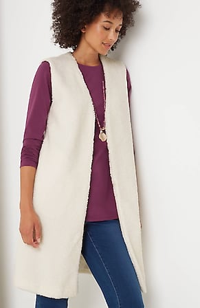 Image for Pure Jill Long Teddy Vest