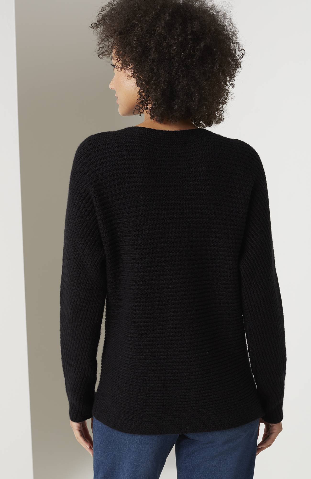 Pure Jill Hand-Stitched Details Boat-Neck Sweater