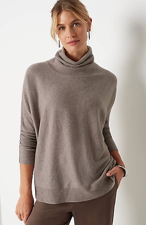 Image for Pure Jill Scrunch-Neck Recycled-Cashmere Sweater
