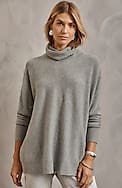 pure jill scrunch-neck recycled-cashmere sweater