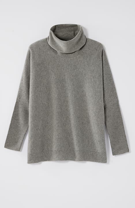 pure jill scrunch-neck recycled-cashmere sweater