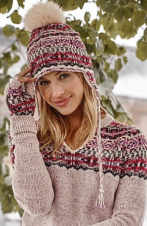 Image for Fair Isle Sherpa-Lined Trapper Hat