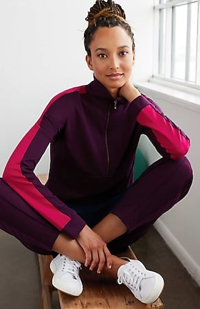 Image for Fit Half-Zip Color-Block Sweatshirt