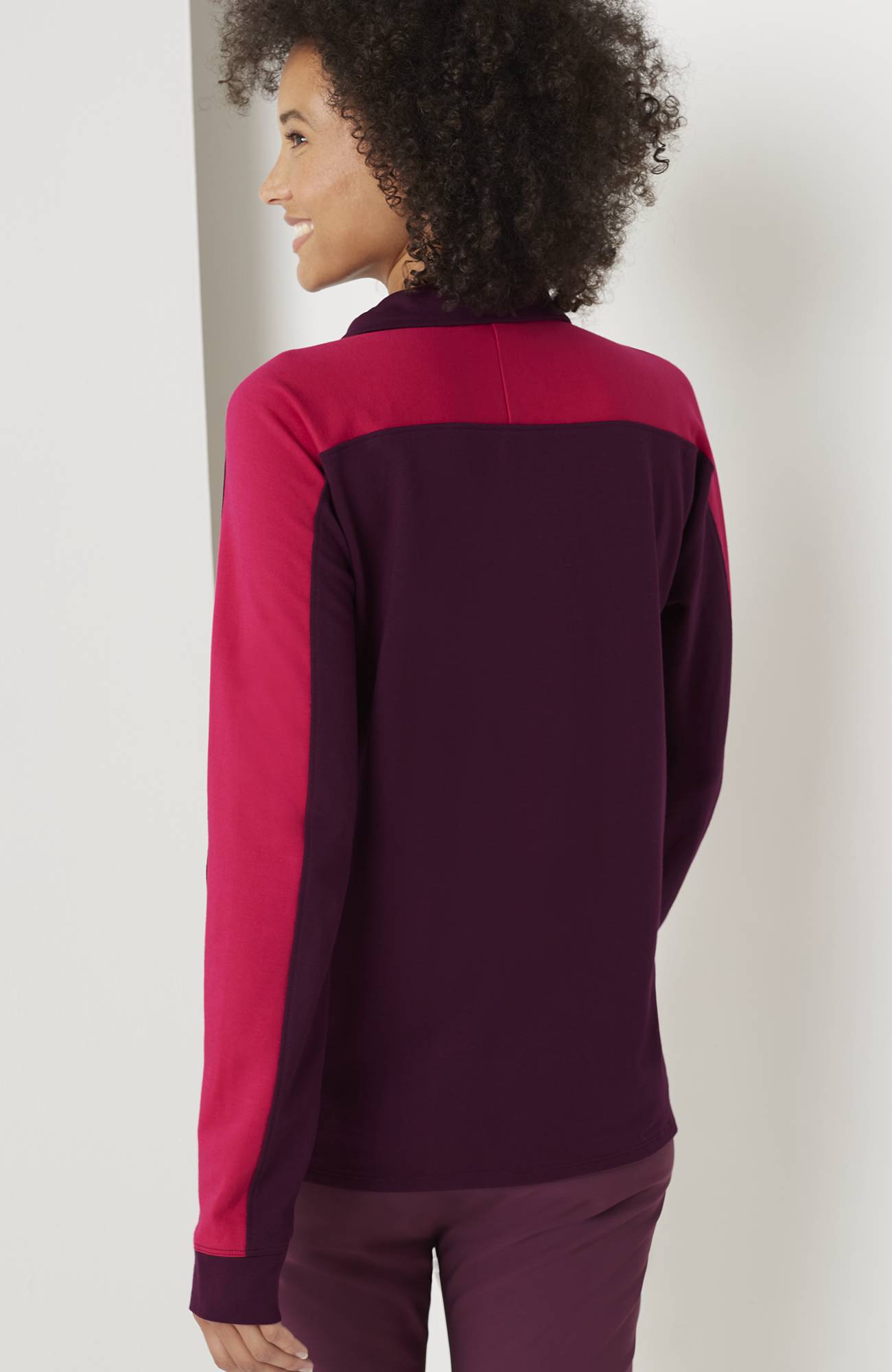 Fit Half-Zip Color-Block Sweatshirt