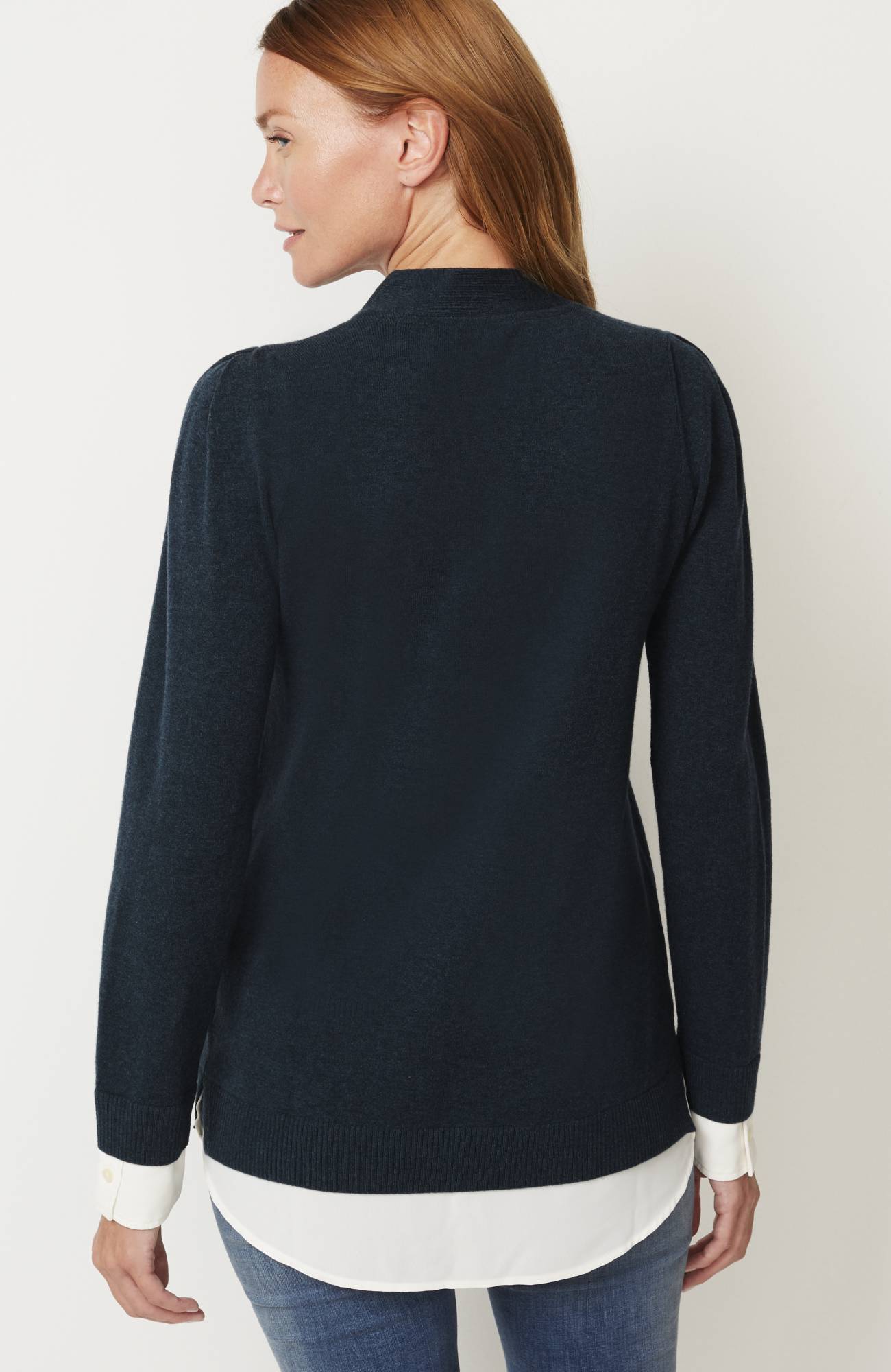 Mixed-Media Layered Sweater