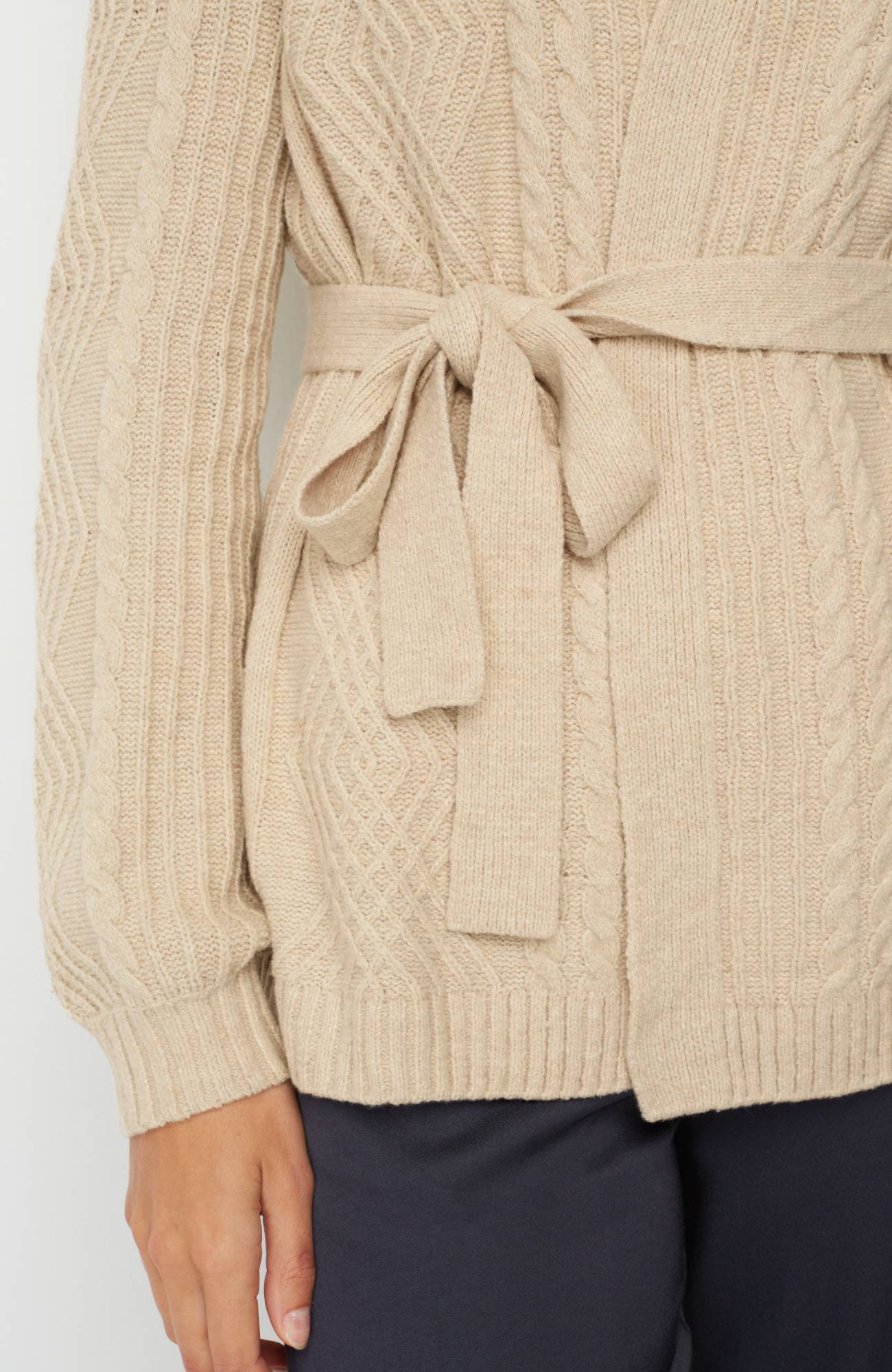 Cabled Wrap Cardi