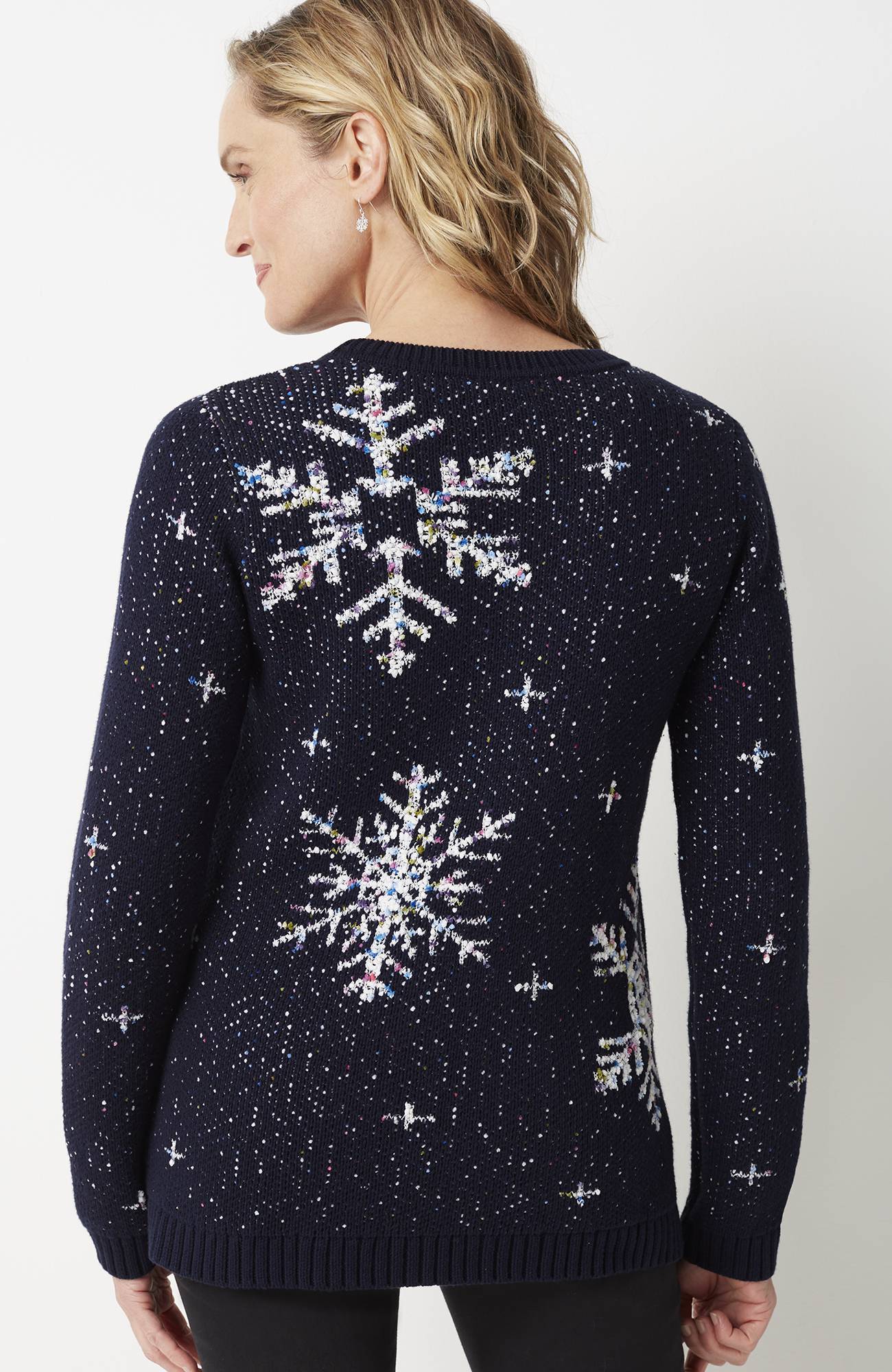 Tweeded Snowflake Sweater