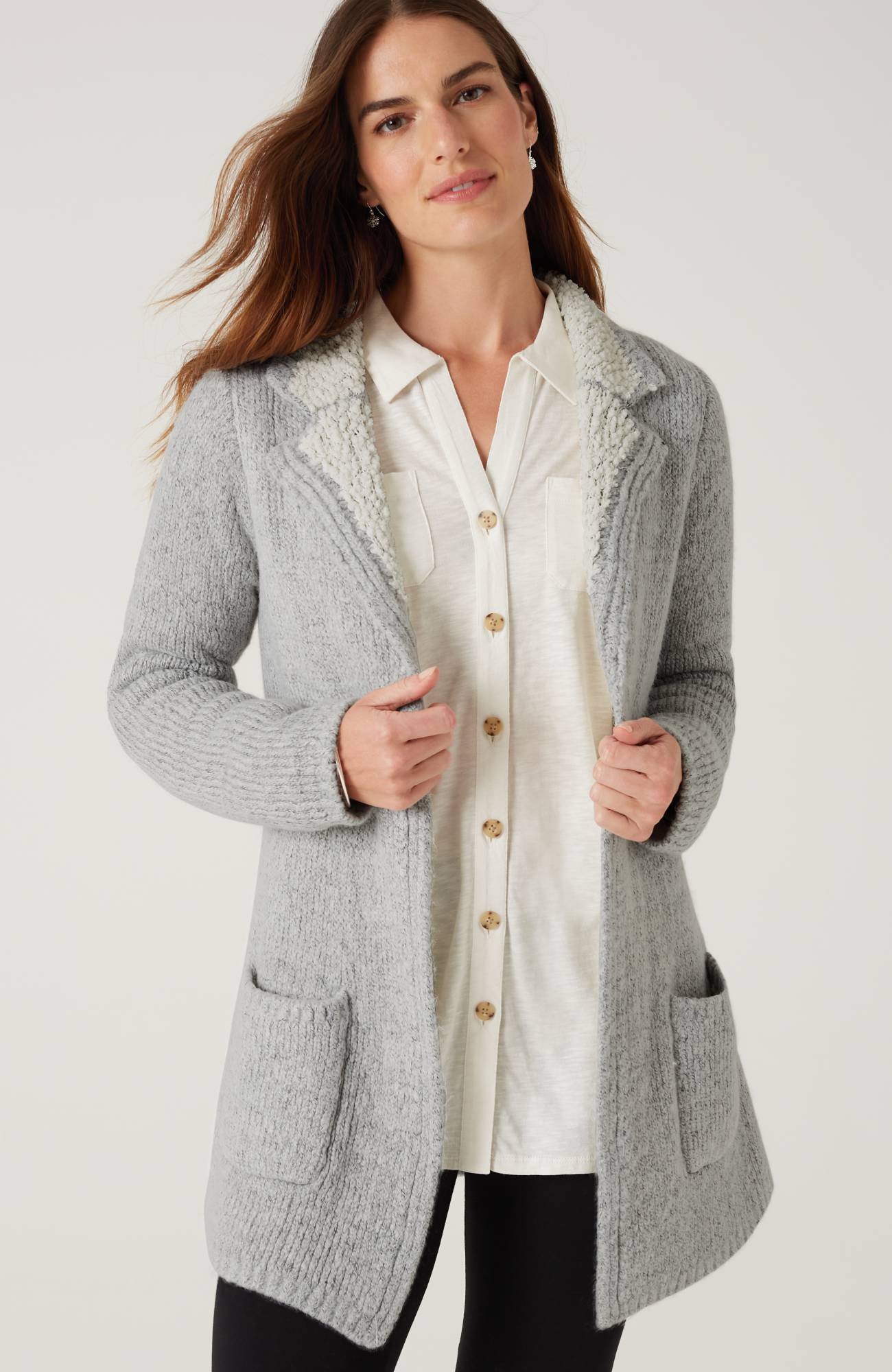 Cozy Two-Toned Cardi