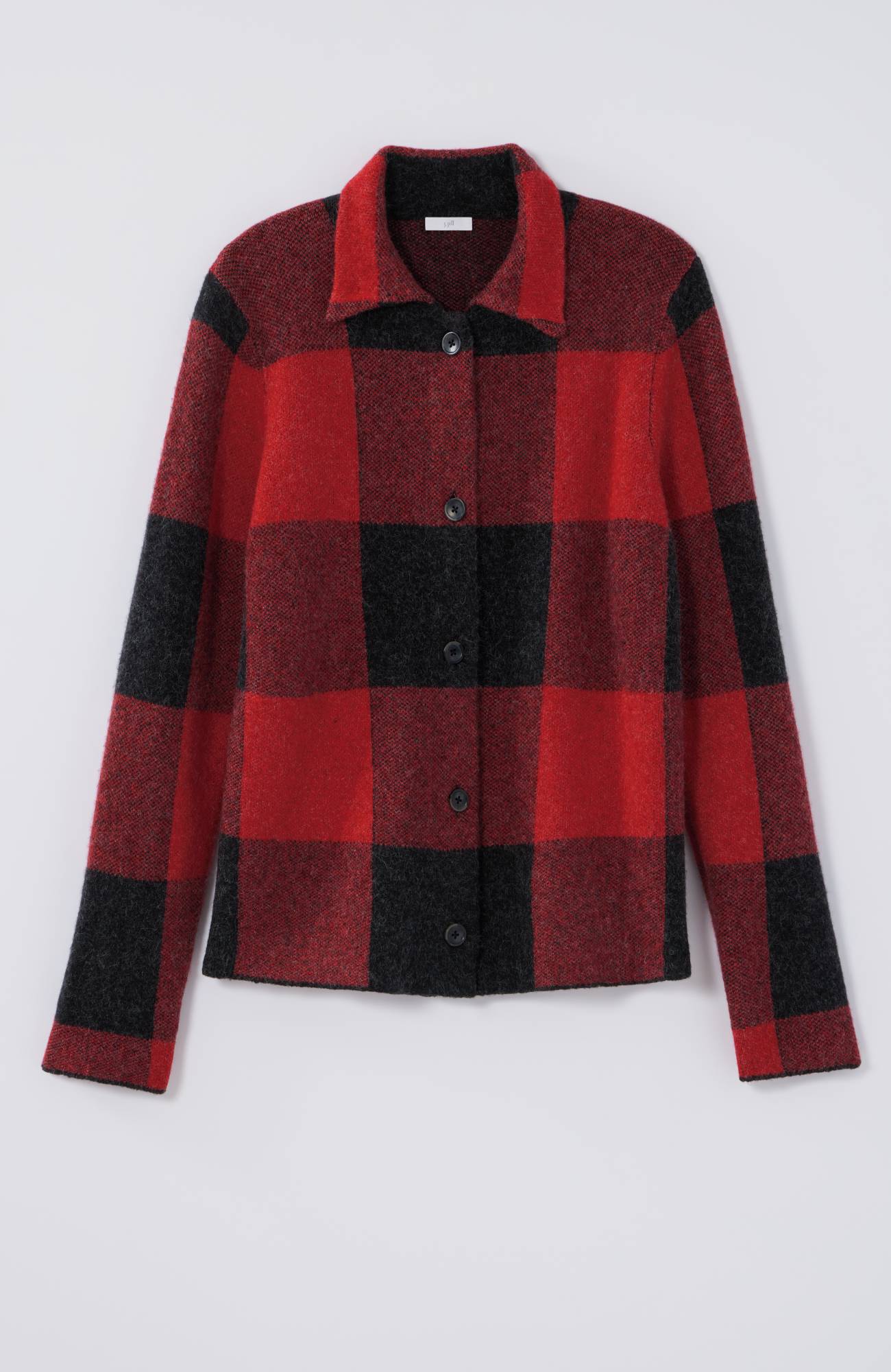 Plaid Button-Front Sweater