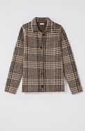 plaid button-front sweater