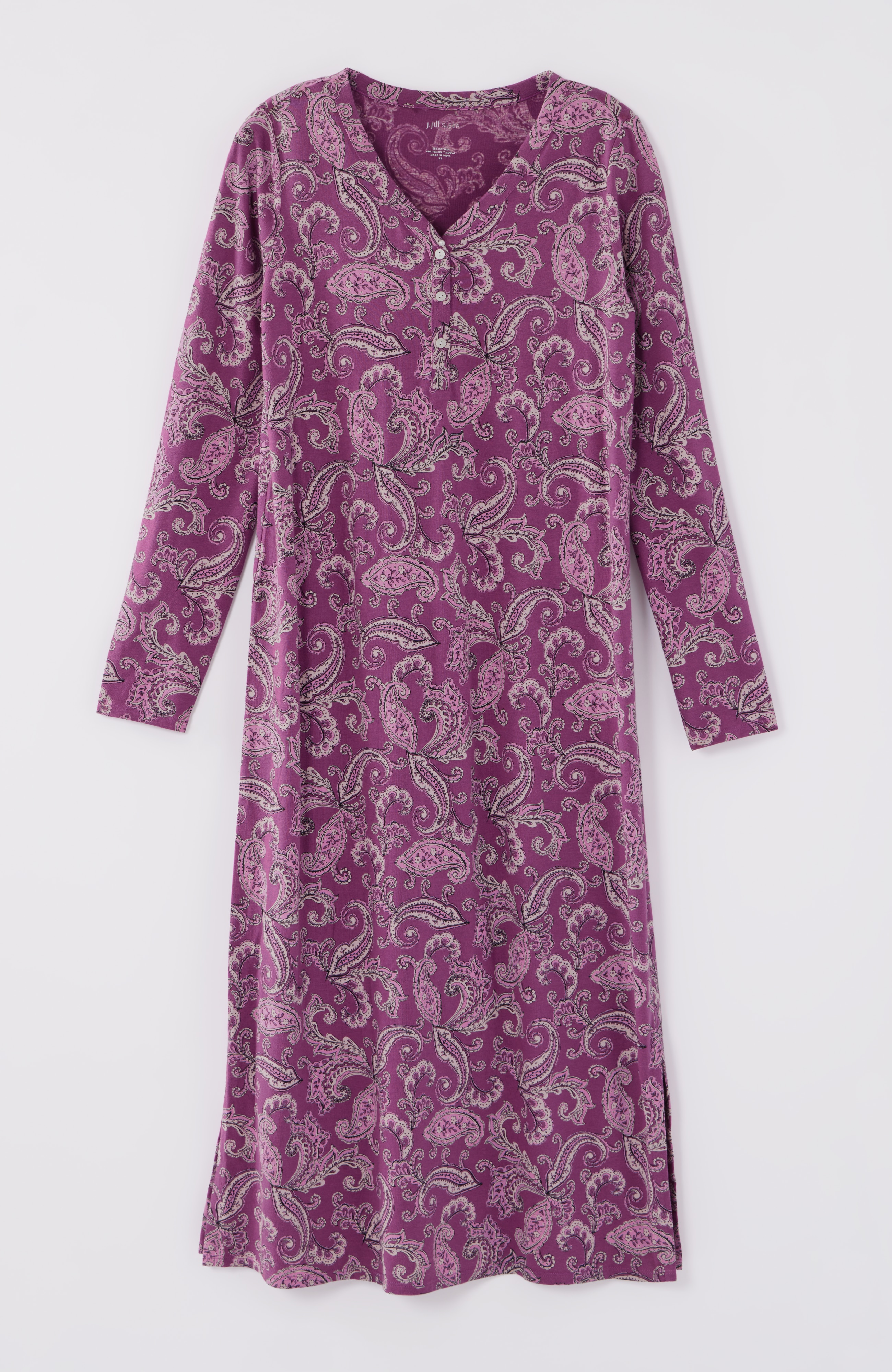 sleep ultrasoft long sleeve gown