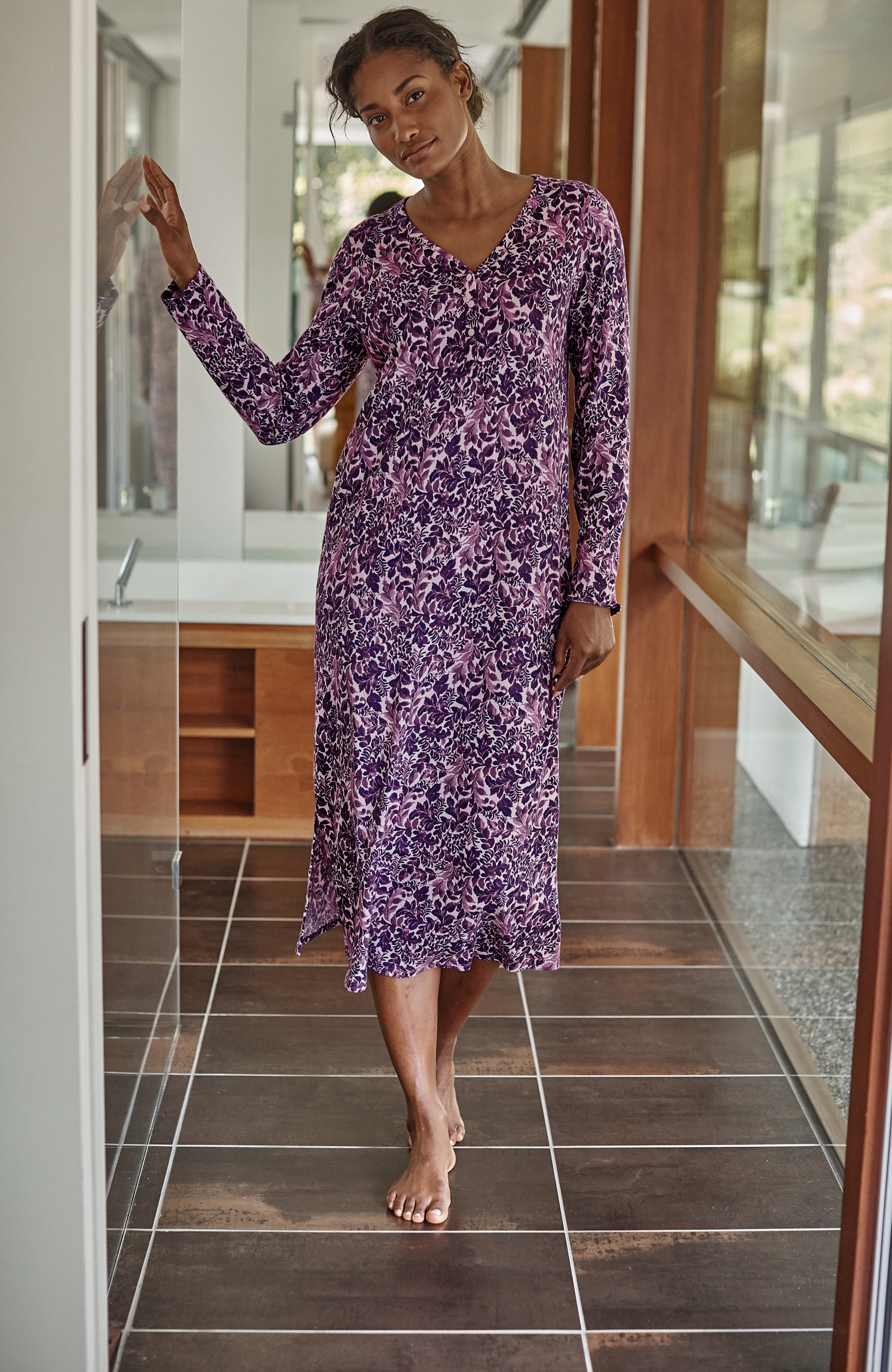 sleep ultrasoft long sleeve gown