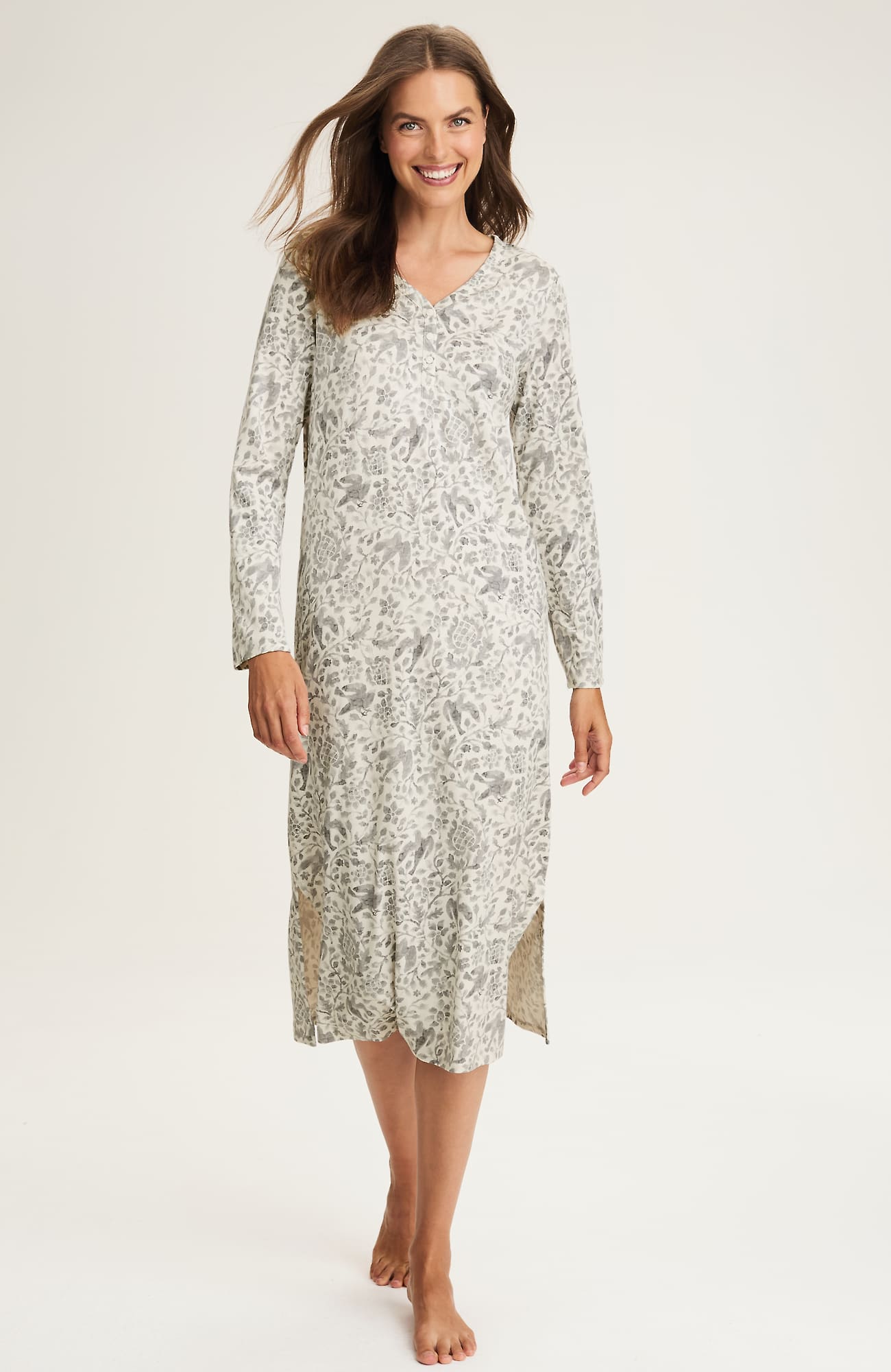 Jjill J.jill Sleep Ultrasoft Long Sleeve Gown