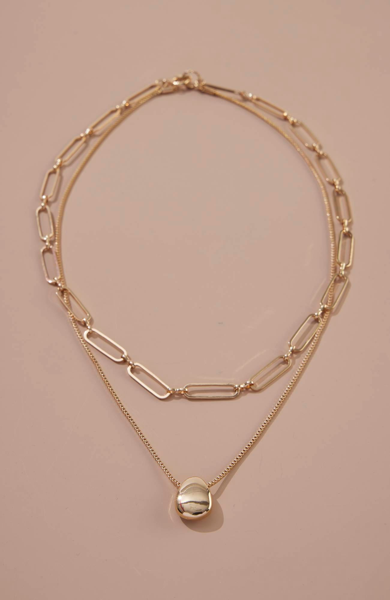 Jjill J.jill Coastal Treasures Layered Necklace In Goldtone