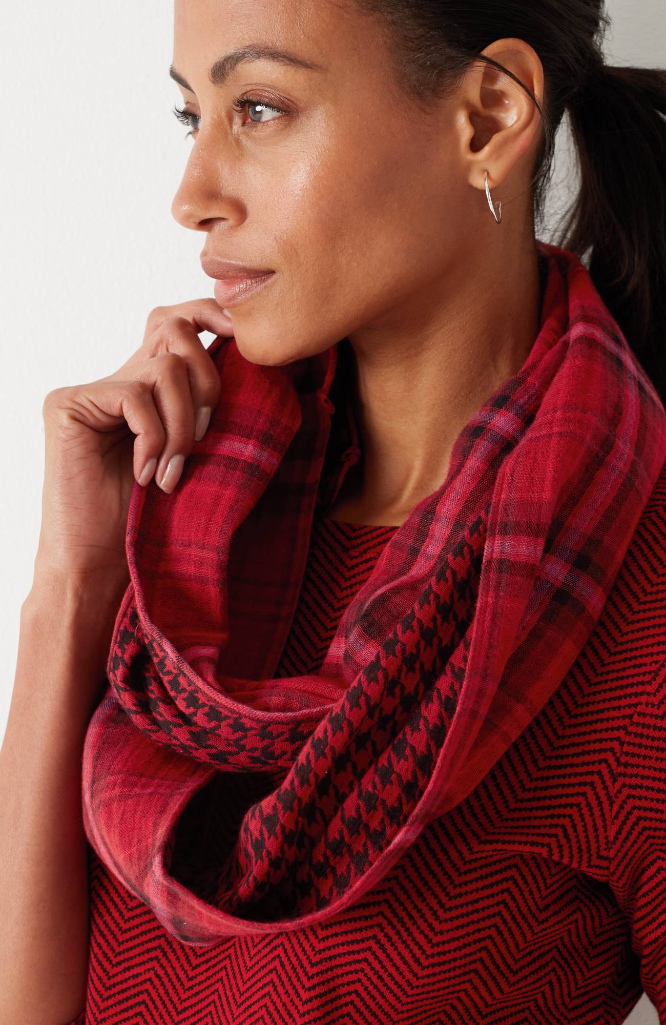 Double-Face Multi-Patterned Infinity Scarf