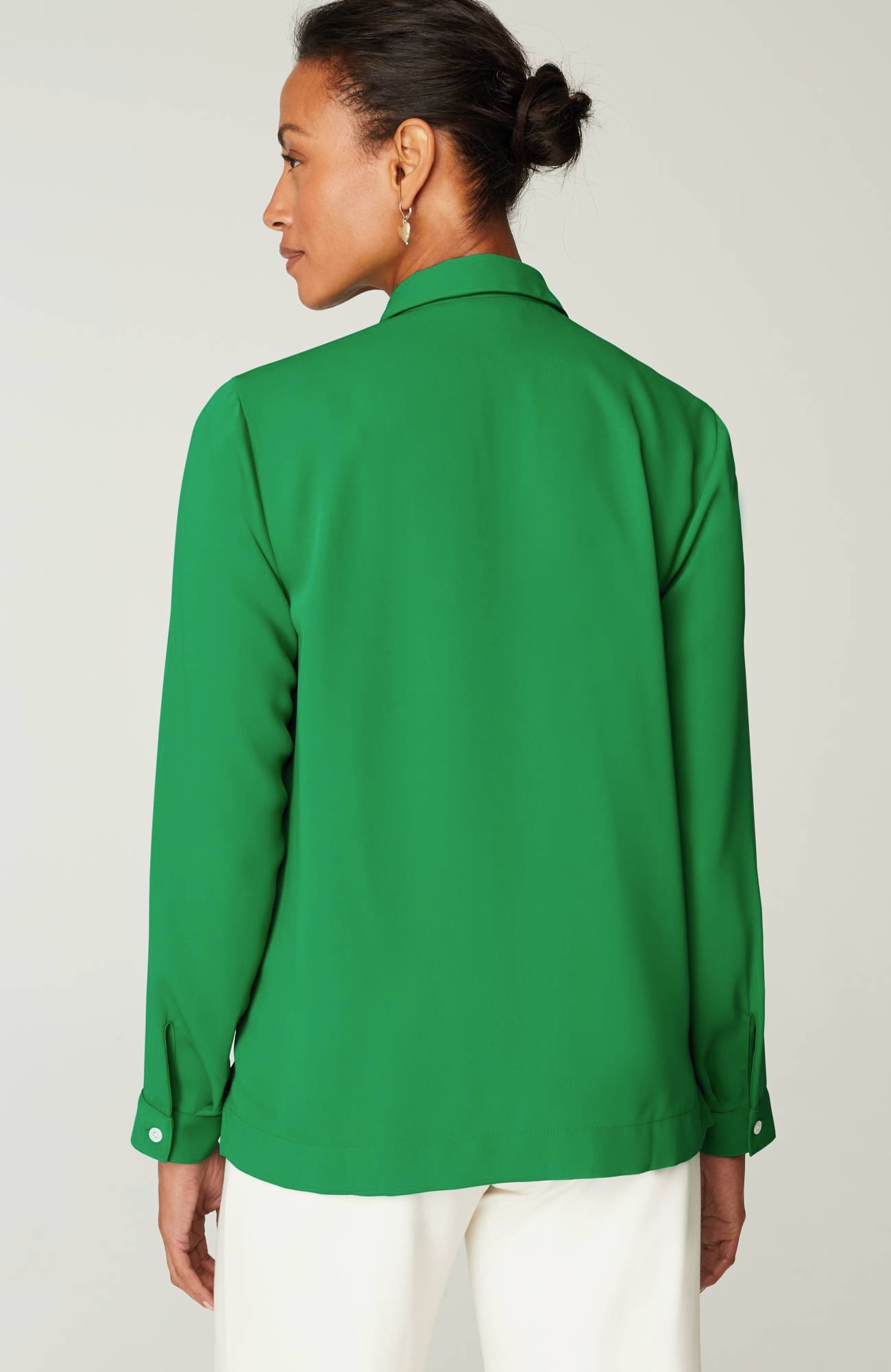 wearever easy-care a-line button-front shirt