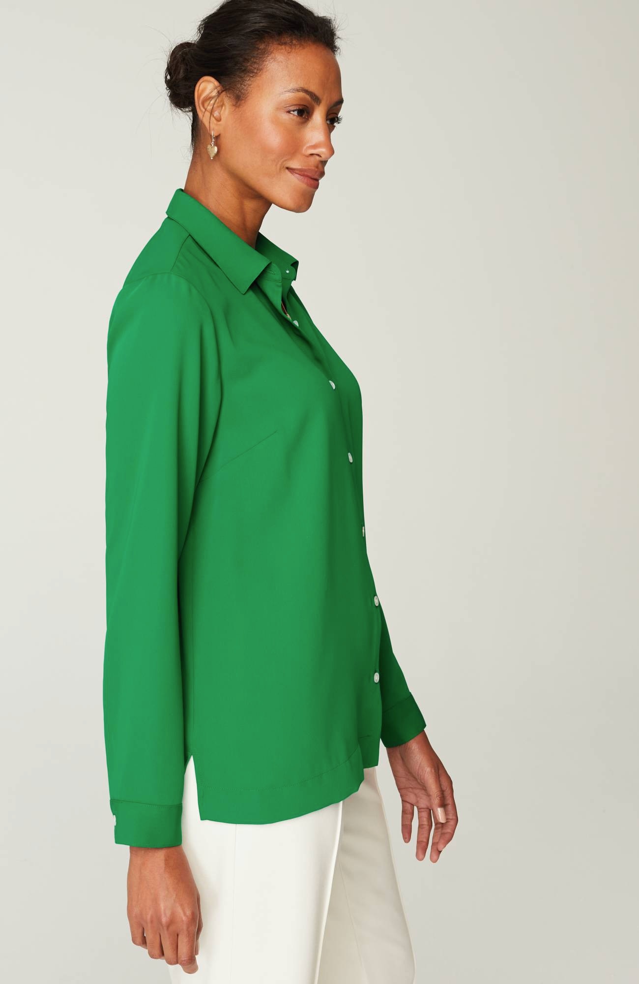 Wearever Easy-Care A-Line Button-Front Shirt