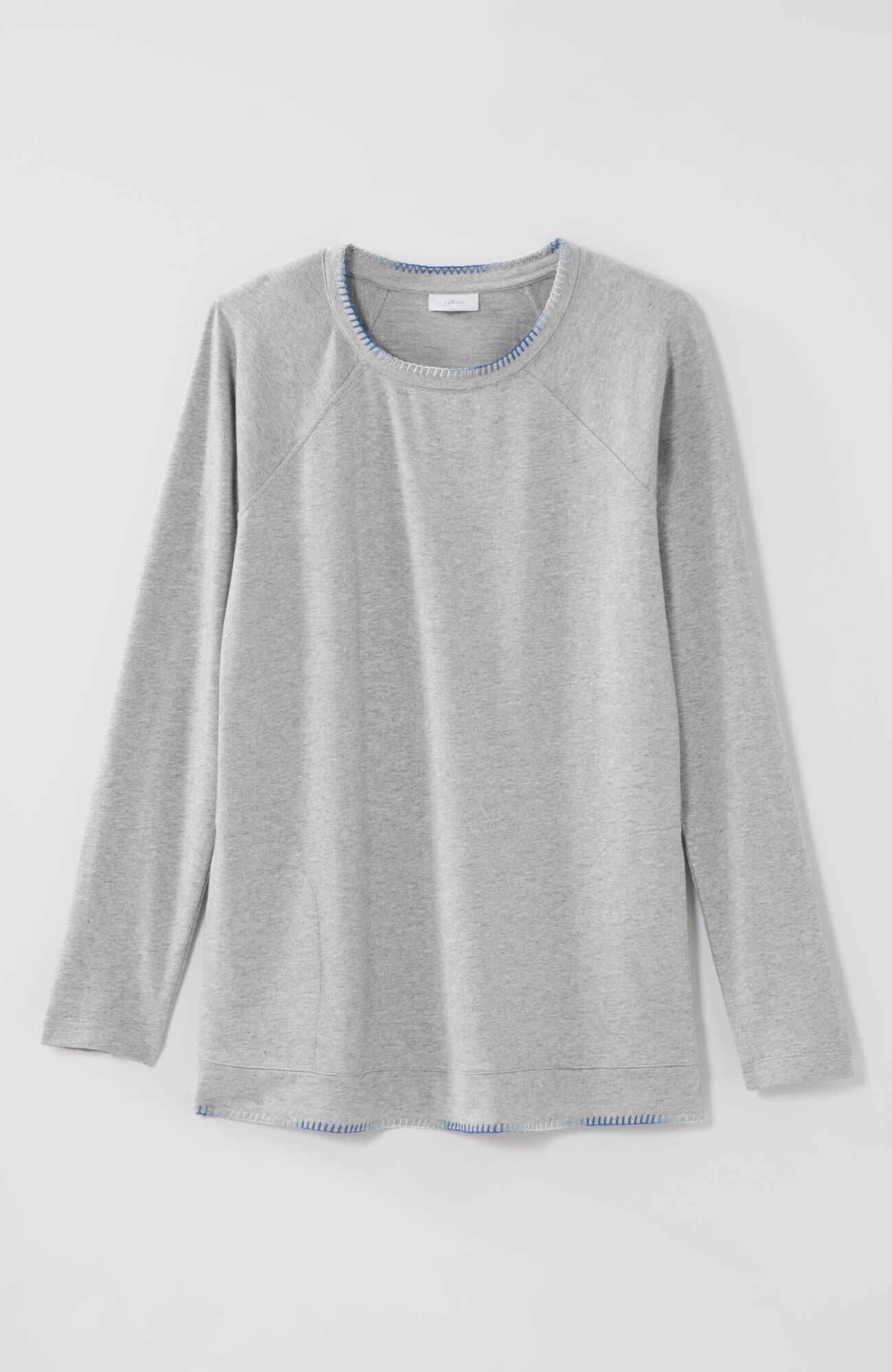 Fit Ombré-Stitched Tunic Sweatshirt