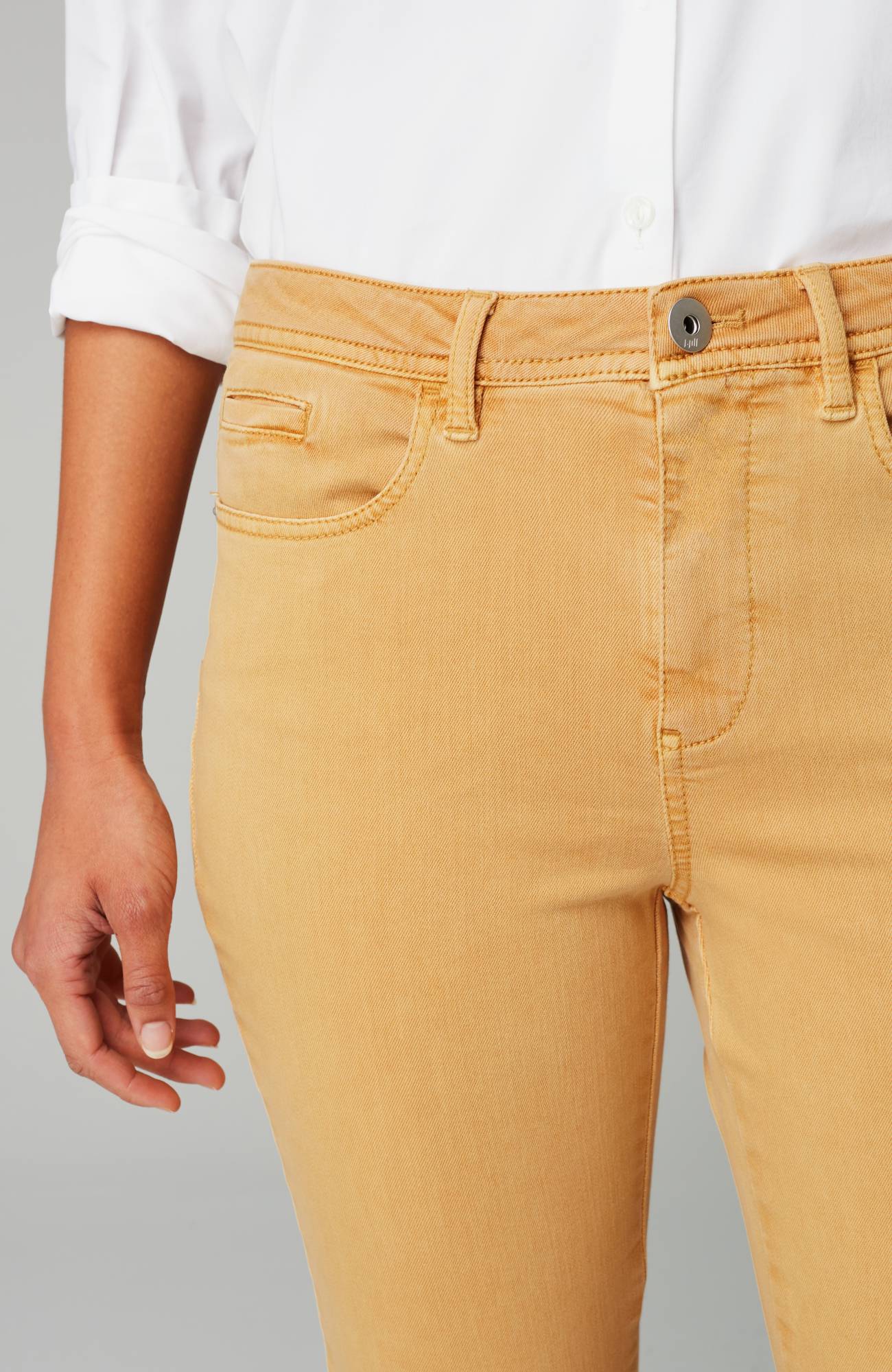 High-Rise Straight-Leg Cuffed Jeans