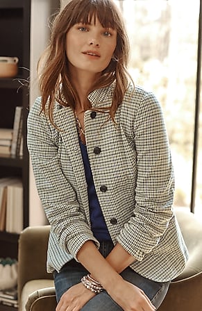 Image for Convertible-Collar Knit Blazer