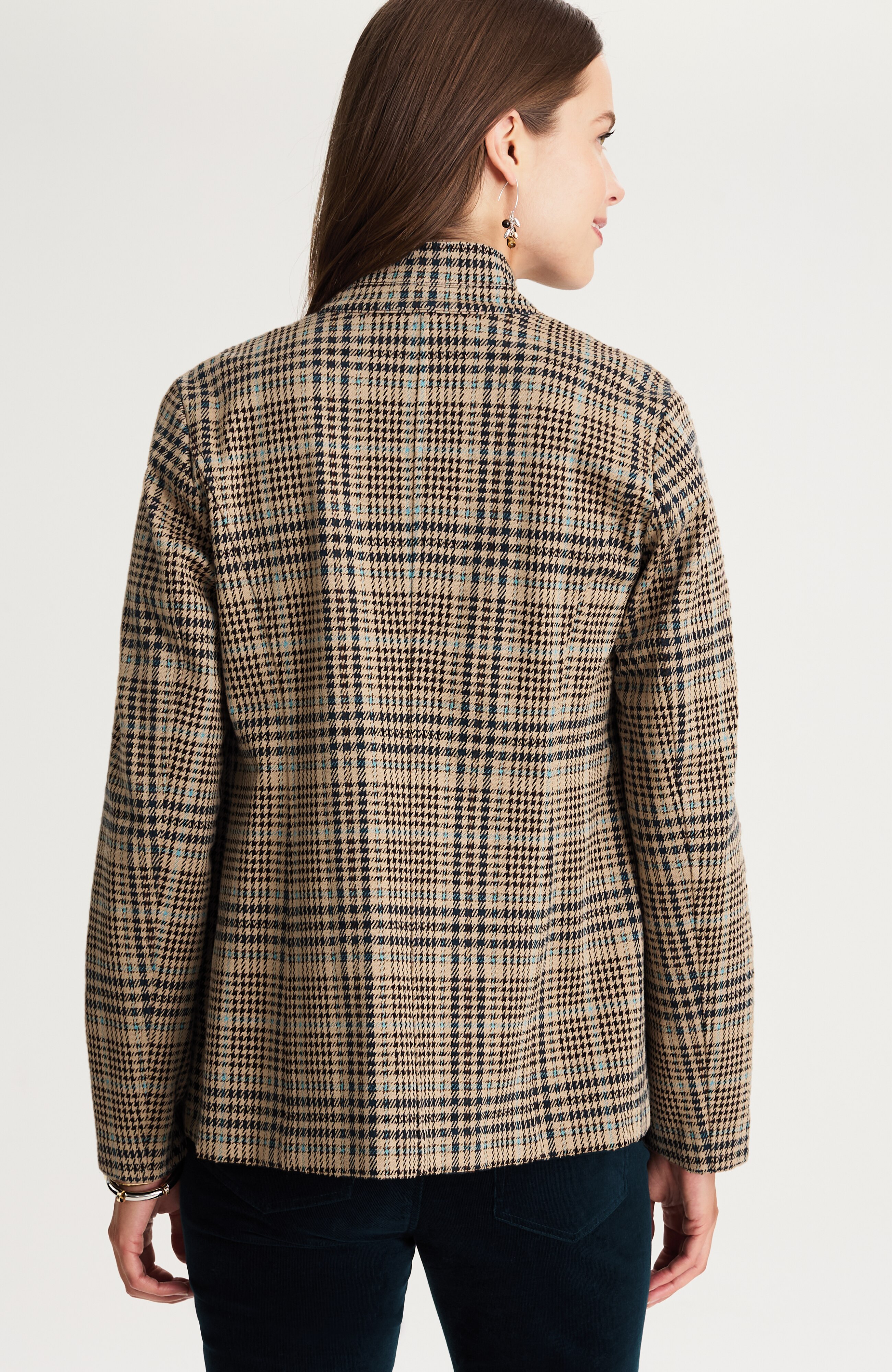 convertible-collar knit blazer