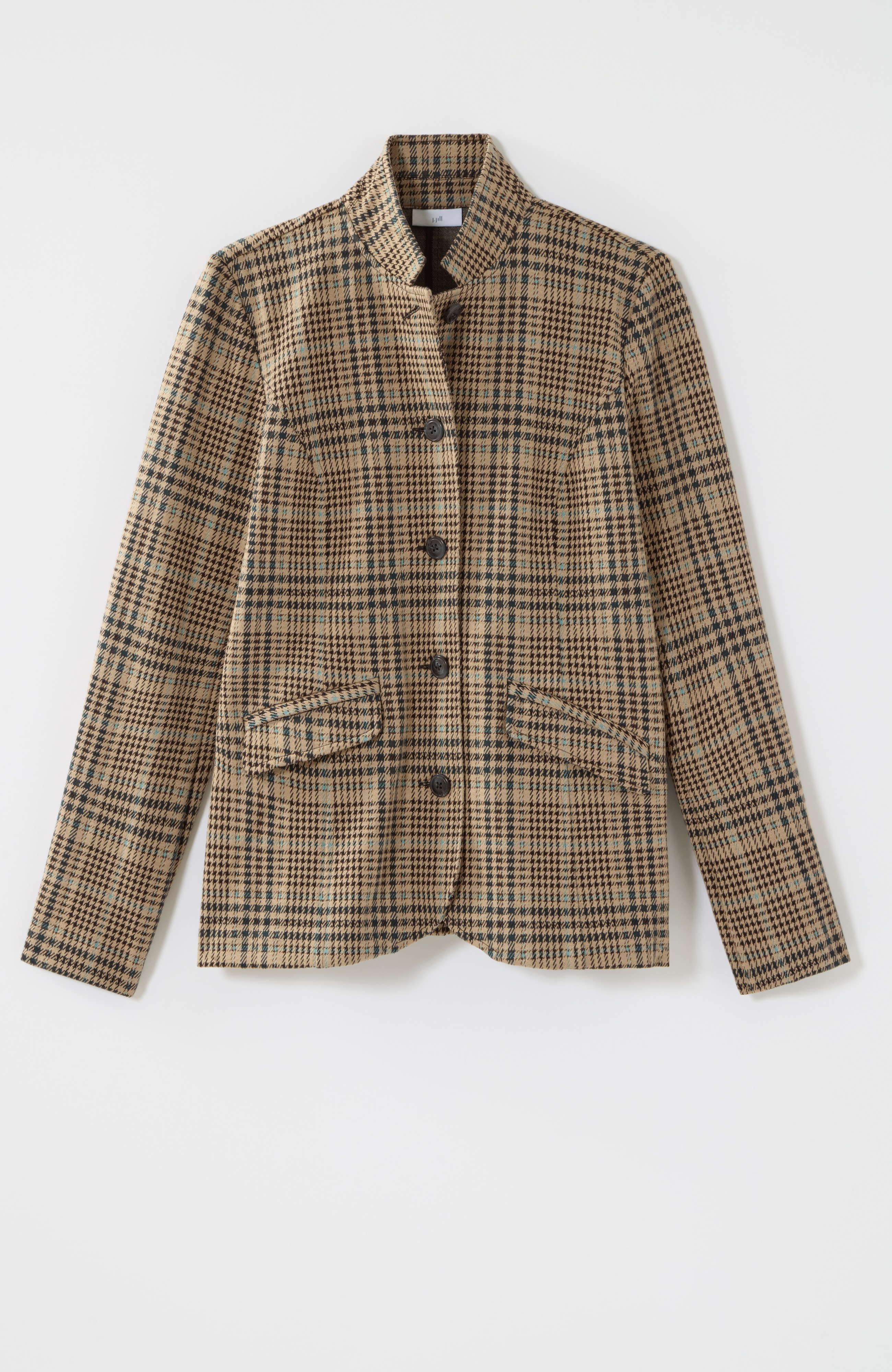 convertible-collar knit blazer