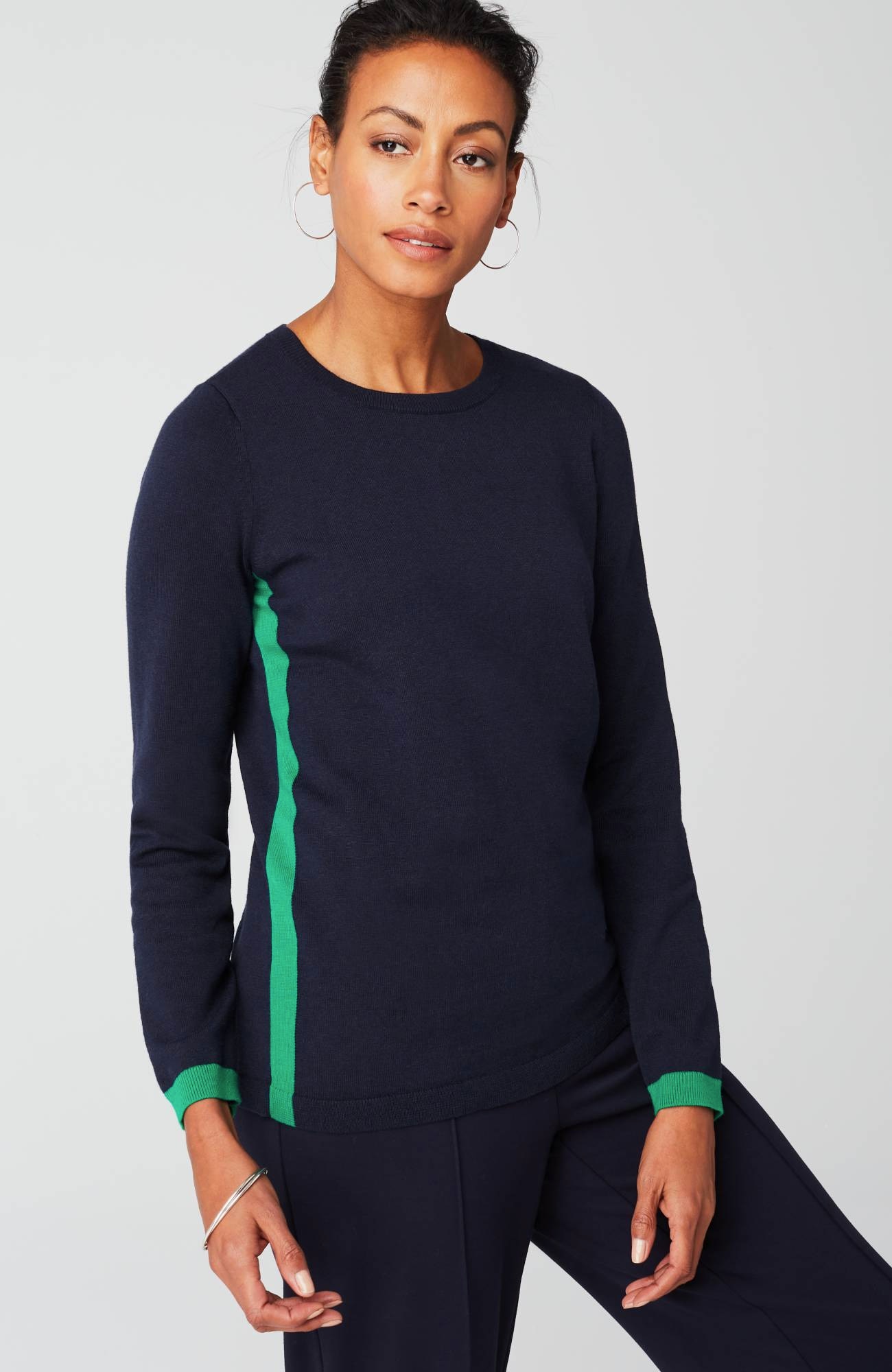 Wearever Contrast-Trimmed Sweater