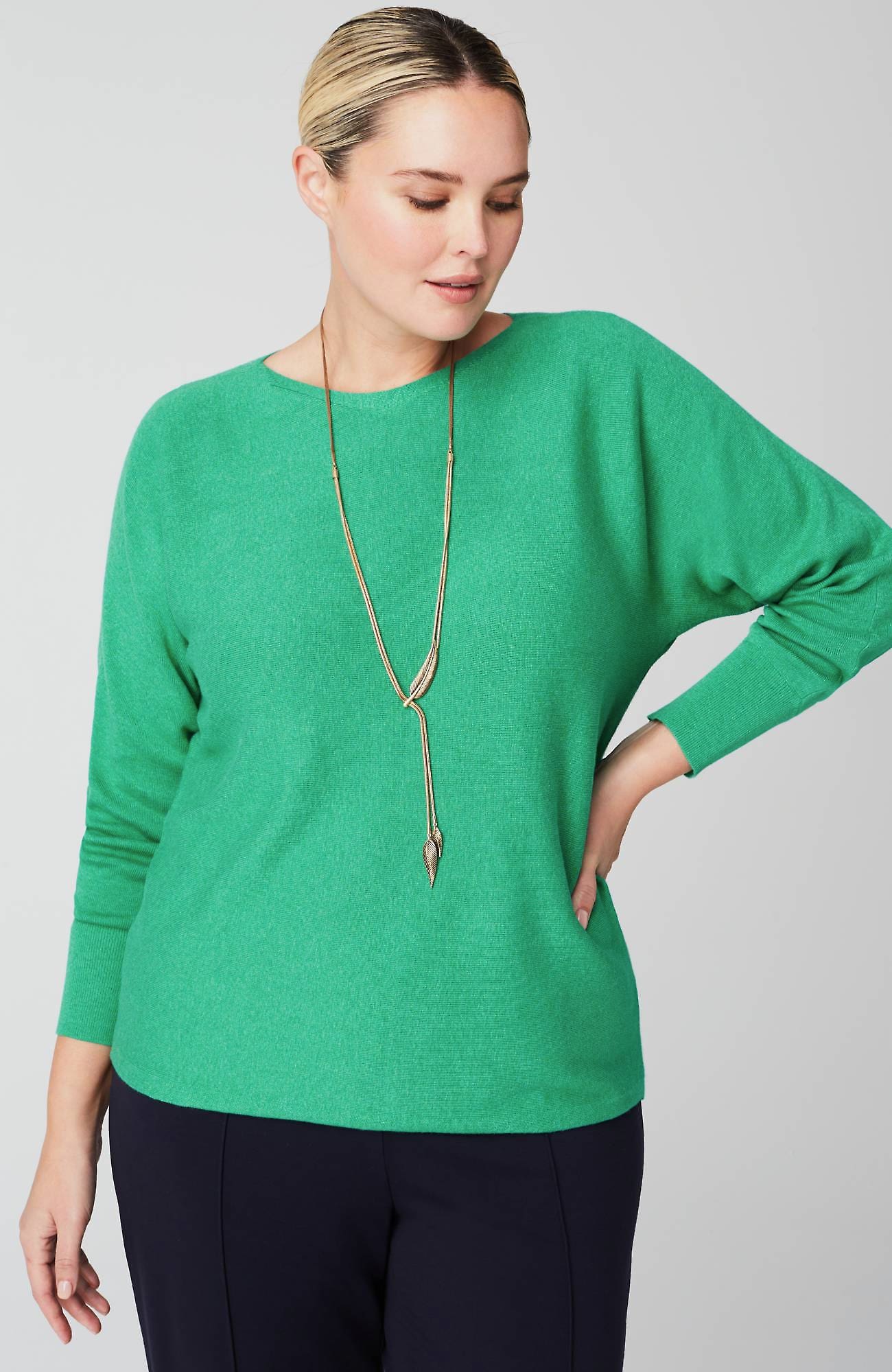 Jjill J.jill Wearever Refined Knit Dolman-sleeve Sweater In Mint Heather
