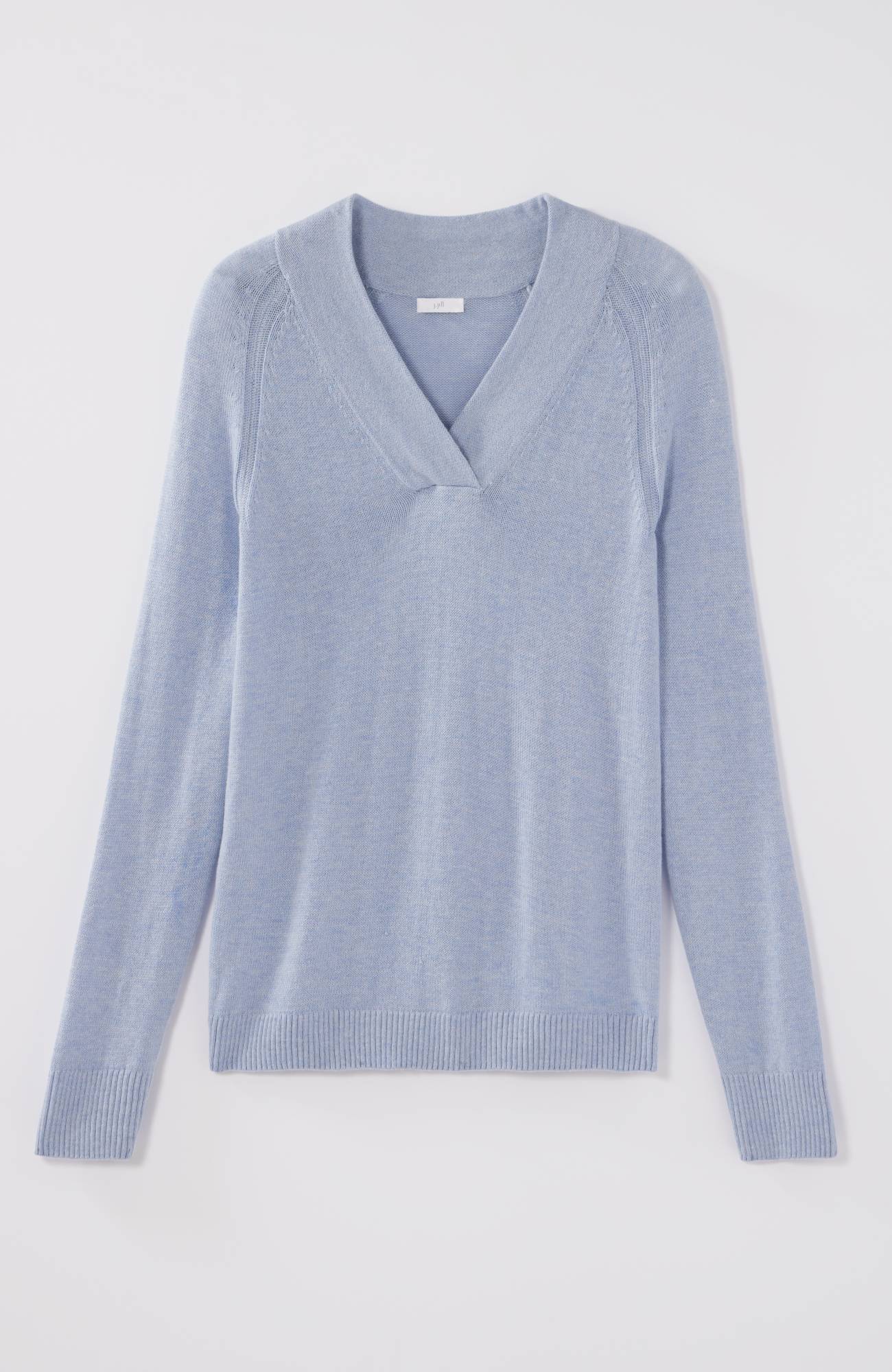 Overlapping-V-Neck Sweater