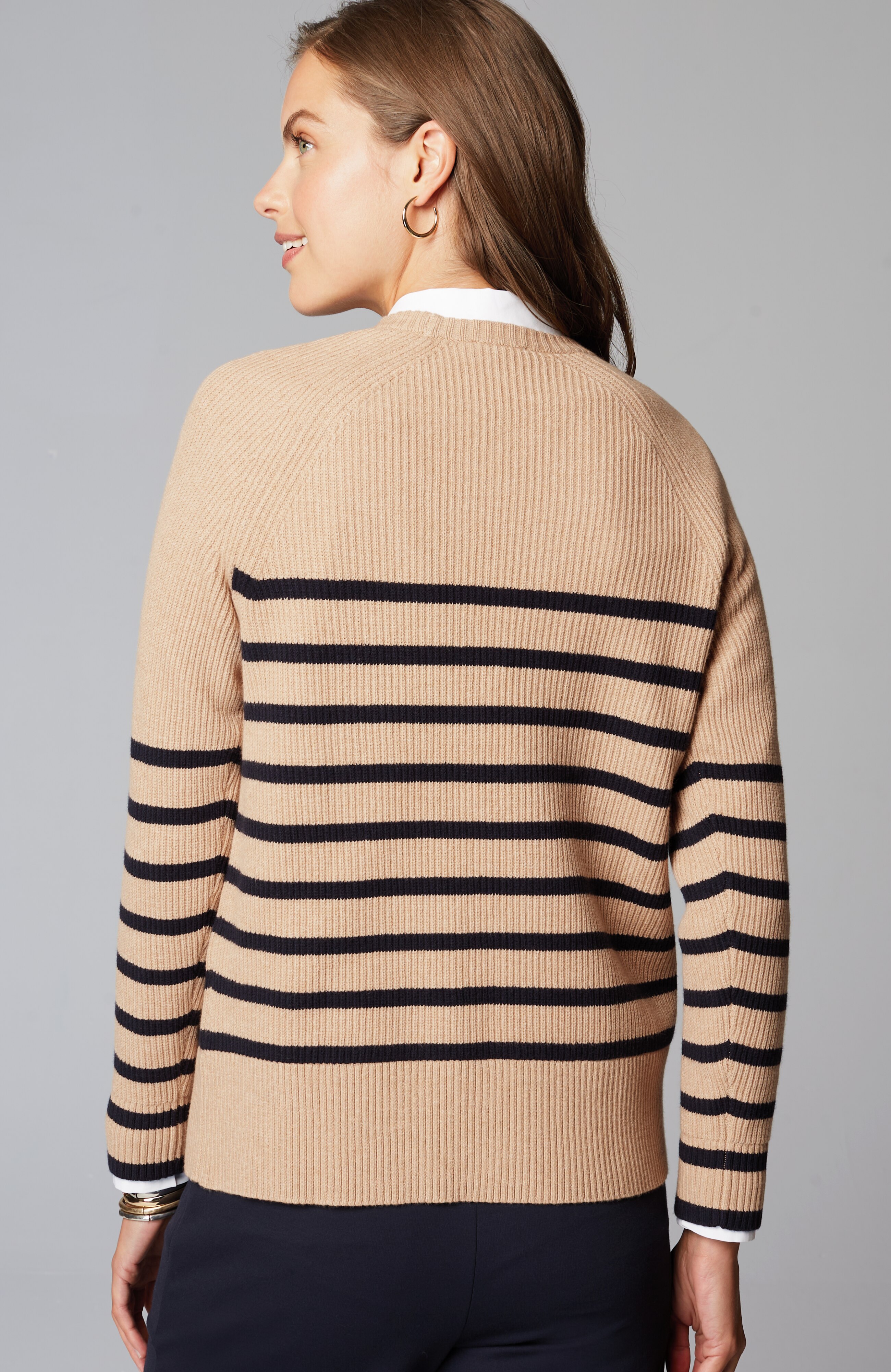 ribbed stripe sweater