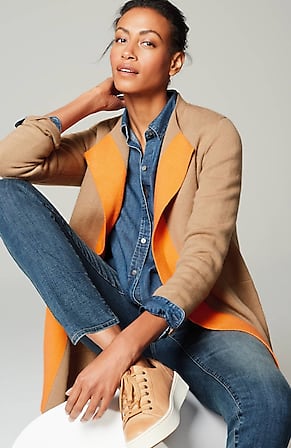 Image for Majestic Color-Blocked Cardi