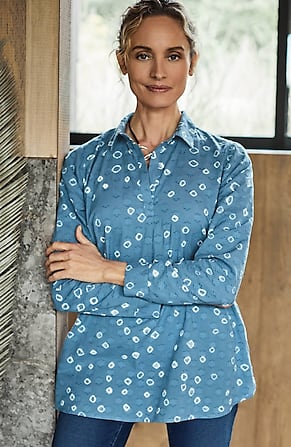 J.Jill 100% Cotton Navy Blue Short Sleeve Top Size 2X (Plus) - 70% off