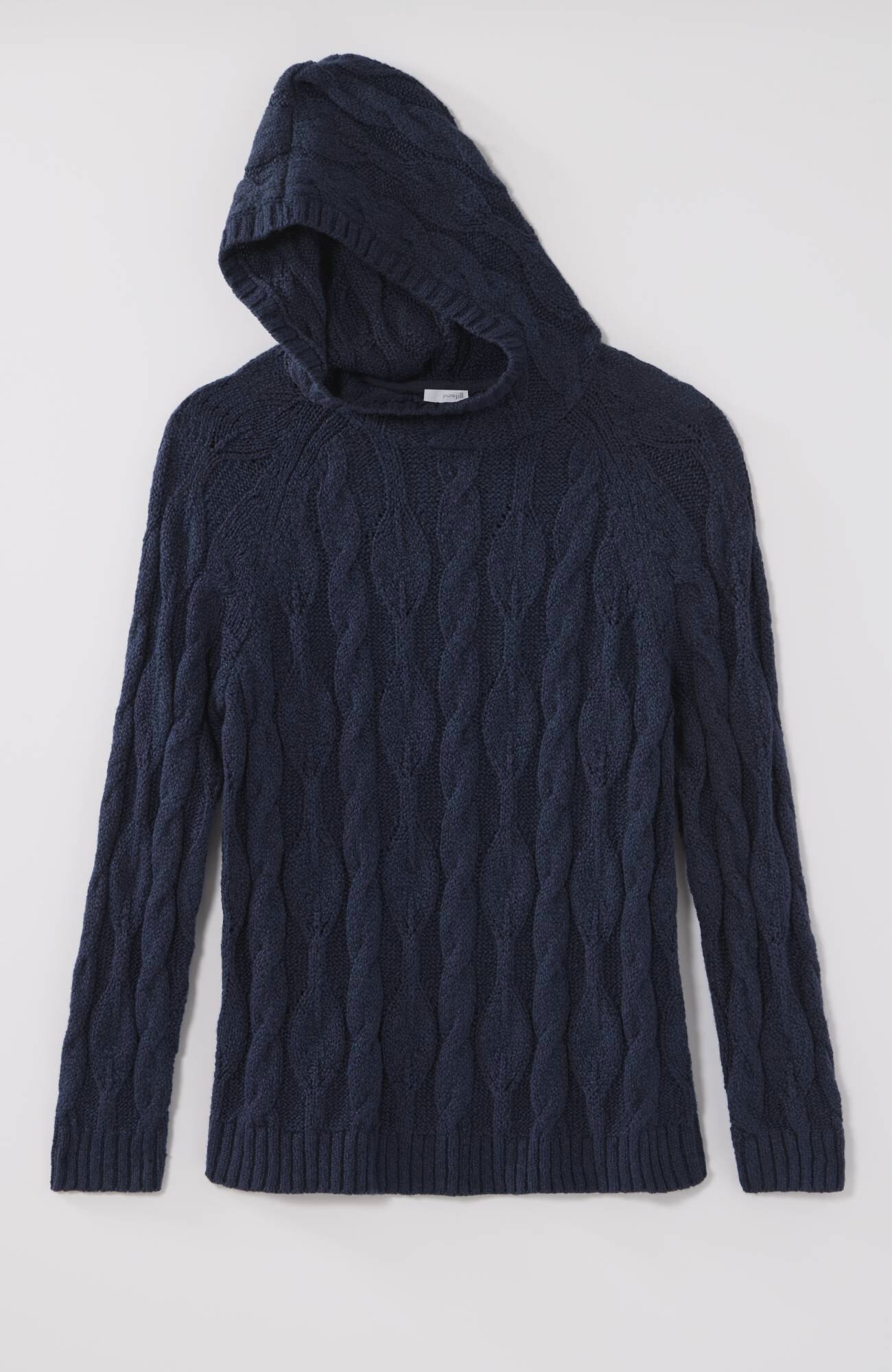 Pure Jill Cable Hooded Sweater