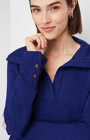 Image for Soft-Knit Collared Tunic