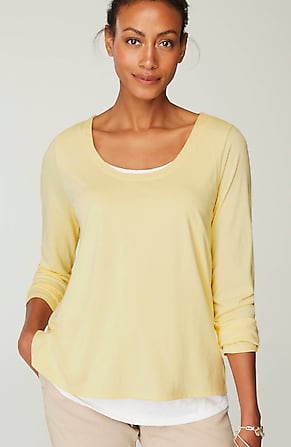 Image for Double-Layer Scoop-Neck Tee