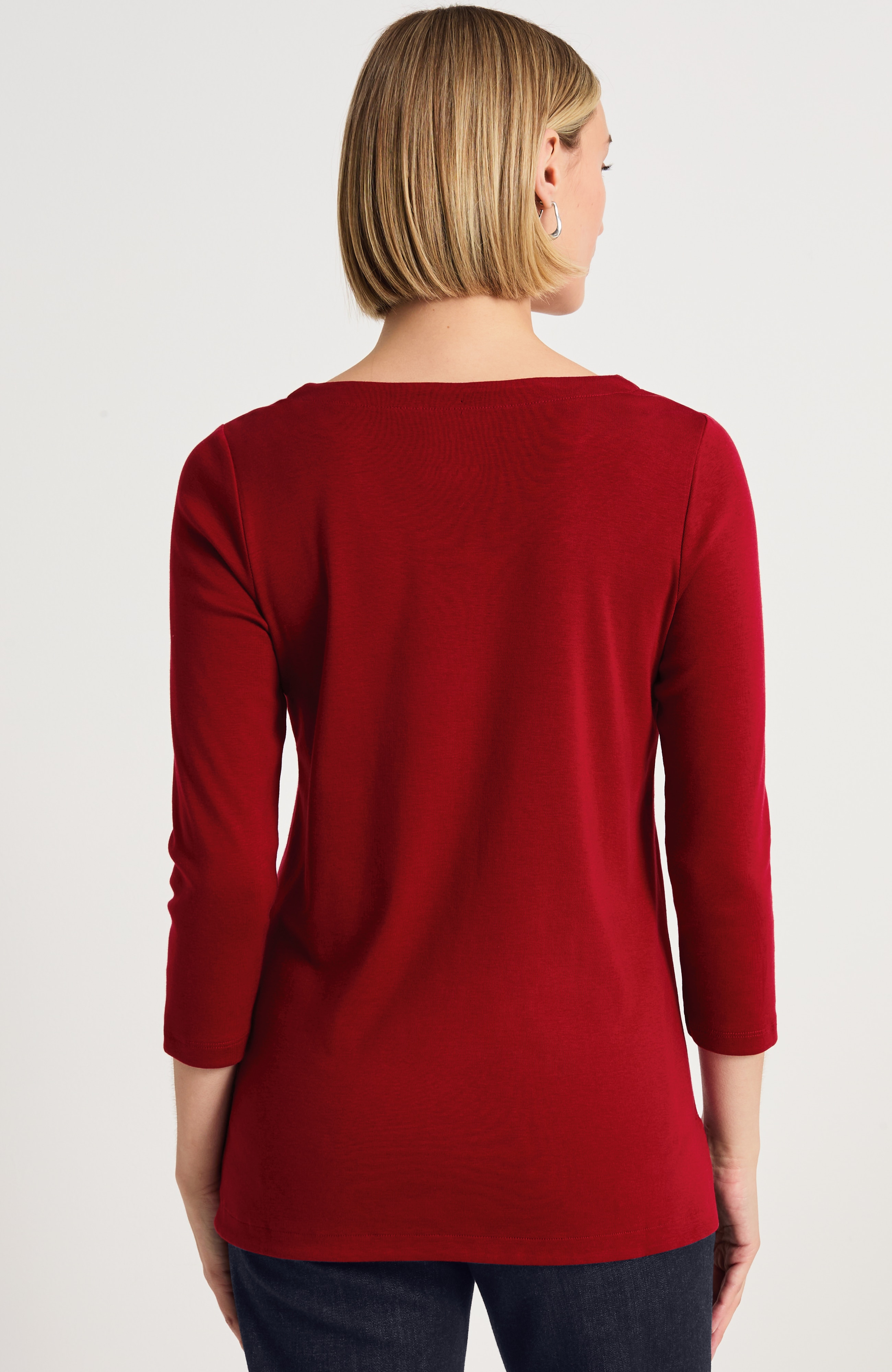 Find Your Color Or Print: J.Jill Pima 3/4-Sleeve V-Neck Tee