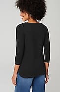 pima 3/4-sleeve v-neck tee