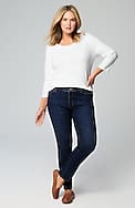 pima 3/4-sleeve v-neck tee