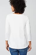 pima 3/4-sleeve v-neck tee