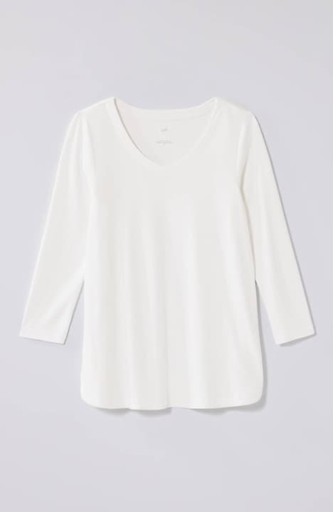 pima 3/4-sleeve v-neck tee