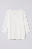 pima 3/4-sleeve v-neck tee